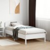 VidaXL Cadru pat fără saltea, alb, 90x190 cm, lemn masiv de pin 3207238