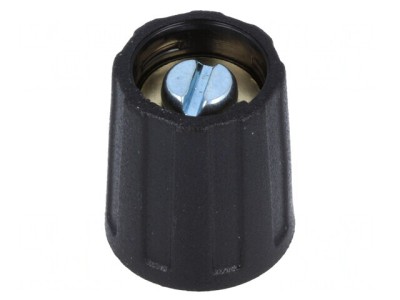 Buton rotativ negru ABS 4mm &amp;Oslash;13,5x15,5mm foto