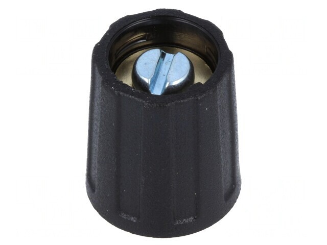 Buton rotativ negru ABS 4mm &Oslash;13,5x15,5mm