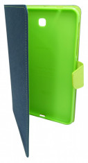 Husa tip carte Mercury Goospery Fancy Diary bleumarin + verde deschis pentru Samsung Galaxy Tab 4 8.0 (SM-T330), Tab 4 8.0 LTE (SM-T335) foto