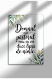 Unframed Religious Canvas Poster in Romanian - Digital Print - Domnul Este Pastorul Meu | A4 (21 x 29.7 cm)