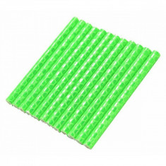 Set 12 ornamente din material reflectorizant pentru spite bicicleta, culoare verde