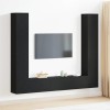 VidaXL Cabinet TV 6 pcs Negru 80 x 30 x 30 cm Lemn compozit 3393448