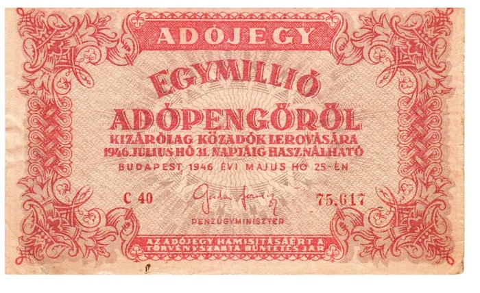 Ungaria 100 000 Adopengorol 1946 P-144a Seria 75617