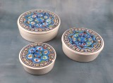 Set 3 recipiente din ceramică Azzurro