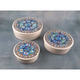 Set 3 recipiente din ceramică Azzurro
