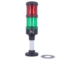 Coloană de Semnalizare LED Roșie/Verde 24VDC
