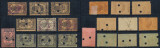 Lot 10 timbre fiscale efecte straine cu supratipar Bursa Bucuresti, folosite