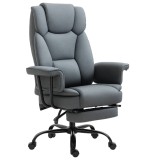 Vinsetto Scaun de birou Ergonomic Scaun de calculator rotativ la 360&deg; Scaun reglabil &icirc;n &icirc;nălțime cu suport pentru cap și brațe captusite și suport de