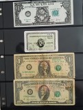 Cumpara ieftin CY - Lot 6 bancnote Dolari Dollars SUA USA + 1 Cec "American Express" SUA USA / TOATE sunt: amuzament copii recuzita