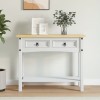 Gossi masa consola, alb, 90 x 34,5 x 73 cm, pin mexican, gama corona