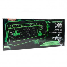 Tastatura Gaming Esperanza EGK202G Shadow Negru / Verde foto