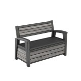 Bancă de grădină/depozitare din plastic Decocoat, 227 L, gri furtună
