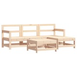 Cumpara ieftin Set mobilier relaxare de gradina 5 piese lemn masiv de pin