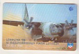 bnk card Cartele telefonice - Polonia TP - cartela cu chip - Goraszka'99 ( avion Hercules C130 ) - rara