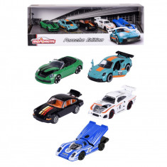 MAJORETTE SET 5 MASINUTE METALICE PORSCHE 7.5CM SuperHeroes ToysZone