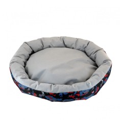 Culcus din material impermeabil pentru caine/pisica, model Camuflaj, 77 cm