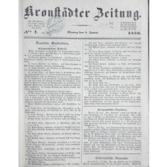 KRONSTADER ZEITUNG 1852
