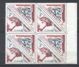 Monaco 1956 Definitives, Trains x 4 pairs, 3 Fr., MNH S.253