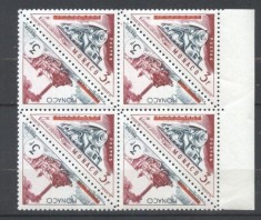 Monaco 1956 Definitives, Trains x 4 pairs, 3 Fr., MNH S.253 foto