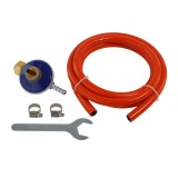 Set regulator reglabil butelie gaz GPL Propan/Butan, furtun 1.5 metri, 2 coliere, cheie RSGR1 ROTOR Innovative ReliableTools