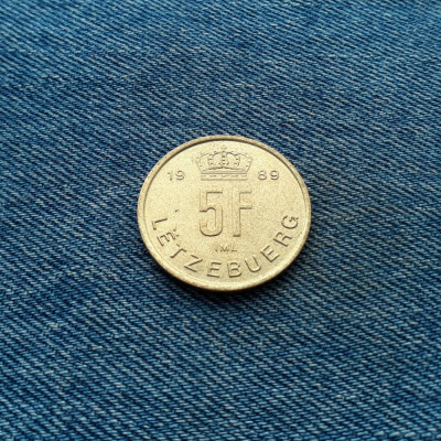 5 Francs 1989 Luxemburg / Luxembourg / Letzebuerg foto