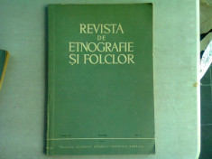 REVISTA DE ETNOGRAFIE SI FOLCLOR NR.1/1979 foto