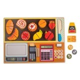 Set Casa de Marcat cu Alimente din Lemn, Puzzle 30x22cm, CMCLASS