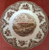 Farfurie decorativa Anglia - Johnson Brothers, seria "Old Britain Castles", anii '50 - '60. Fara ciobituri