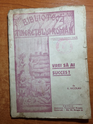 biblioteca tineretului roman - invataminte pentru viata - decembrie 1942 foto