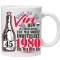 Cana alba personalizata &quot;Un Vin Bun 1980-45&quot;, INOVATIX&reg;. 330ml