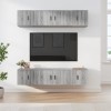 VidaXL Set dulapuri TV, 6 piese, gri sonoma, lemn prelucrat