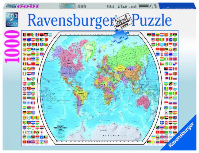 PUZZLE HARTA POLITICA A LUMII, 1000 PIESE