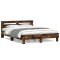 Gossi cadru de pat cu tablie stejar fumuriu 140x190 cm lemn prelucrat