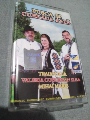 CASETA AUDIO TRAIAN ILEA /PUSCA SI CUREAUA LATA RARA!!!! ORIGINALA foto