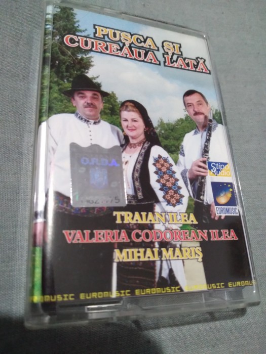CASETA AUDIO TRAIAN ILEA /PUSCA SI CUREAUA LATA RARA!!!! ORIGINALA