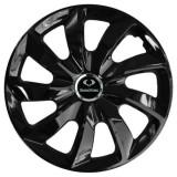Set 4 Capace Roti 17 inch, Stig Negru Lucios, Compatibil cu SsangYong