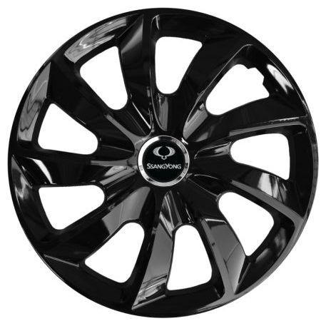 Set 4 Capace Roti 17 inchi (R17), Stig Negru Lucios, Compatibil cu Subaru