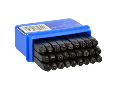 Poansoane cu litere 4mm, 27 bucati, Geko G01808 foto