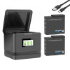 Set 2 acumulatori + incarcator triplu camera actiune Insta360 Ace / Ace Pro
