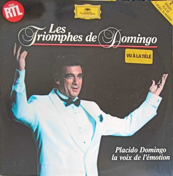 Disc vinil, LP. Les Triomphes De Domingo. SET 2 DISCURI VINIL-PLACIDO DOMINGO