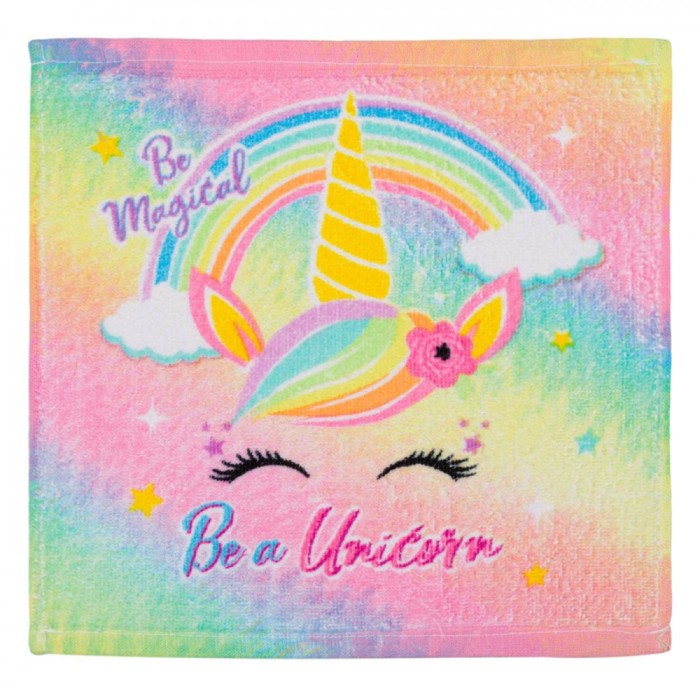 Prosop Bumbac, Model Unicorn, Multicolor, 30x30cm