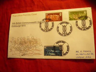 Plic FDC Anglia 1970 - Jocurile Commonwealth Edinburg foto