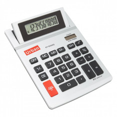 Calculator mare de birou, model cu 4 functii si 10 cifre, alb foto