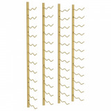 Cumpara ieftin Suport sticle de vin de perete, 24 sticle, 2 buc., auriu, fier