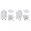 Set 2 Capace WC VidaXL, &Icirc;nchidere Silențioasă, Plastic Alb, Universal, Montare Ușoară