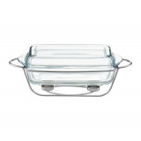 Chafing dish / Vas termorezistent cu incalzitor Saule, Ambition, 3.9 L, sticla