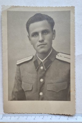 Fotografie militar rom&amp;acirc;n &amp;ndash; Școala Tehnică Aviație R.P.R. &amp;ndash; ștampilă oficială 1950 foto