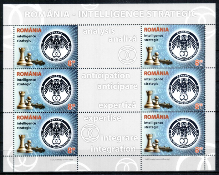 Romania 2013, LP 2006 b, Intelligence Strategic, minicoala de 6+3, MNH! RARA!!!