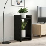 vidaXL Suport pentru plante cu raft Stejar Negru 30 x 30 x 60 cm 899596